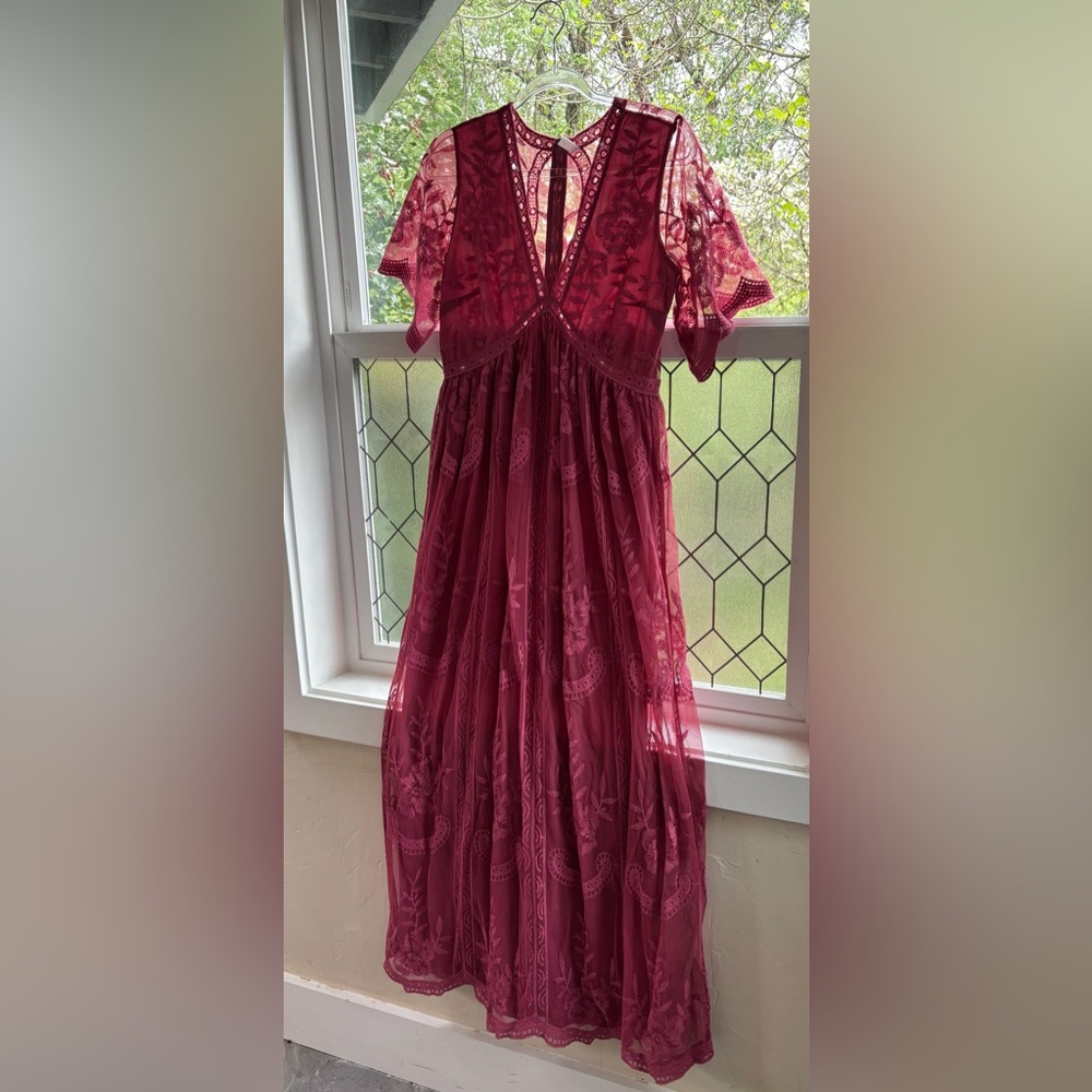 Pink lace dress